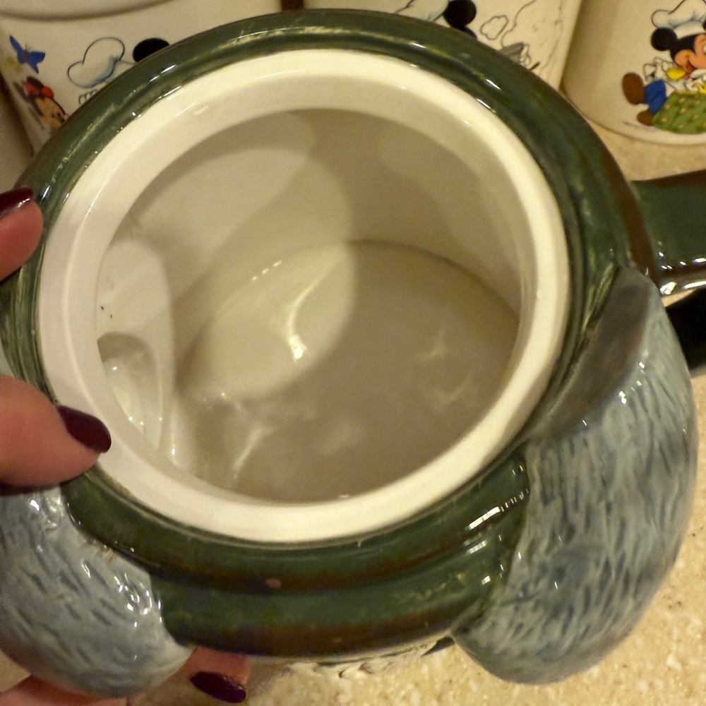 2004 Kenni-Kats Blue Sky Carvers Cat-Shaped Cookie Jar Cat in tea-pot Kitten - Picture 14 of 16